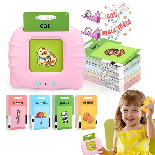 SmartTalk Cards USB Rechargeable Learning Device For Toddlers | Playing Cards For Preschool ( 112 Dual Side Cards, 224 Words With Pictures )