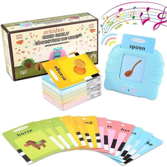 SmartTalk Cards USB Rechargeable Learning Device For Toddlers | Playing Cards For Preschool ( 112 Dual Side Cards, 224 Words With Pictures )